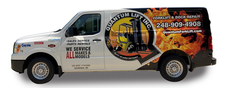 Quantum Lift Service Van featuring the stanced forklift